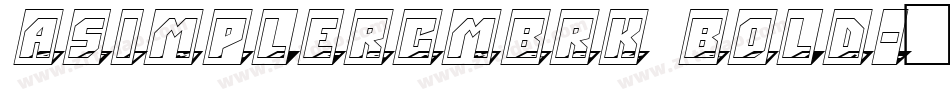 aSimplerCmBrk Bold字体转换